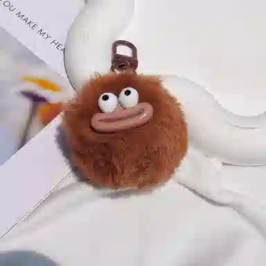 心水好物 可爱搞怪香肠嘴毛球钥匙扣丑萌趣味学生背包书包 毛绒 挂件 男女同款情侣款