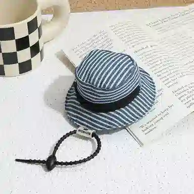 心水好物 个性迷你渔夫帽耳机包储物袋钥匙扣书包背包挂饰 灯芯绒  挂件 男女同款情侣款