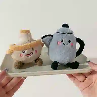 心水好物 创意仿真铜炉火锅卡通水壶可爱 毛绒 挂件 男女同款情侣款