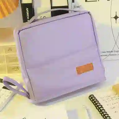 心水好物纯色大容量化妆包简约多功能高颜值多层加大站立包包大笔袋洗漱包