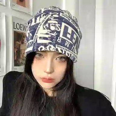 心水好物 美式画报印花复古风摩登个性套头户外出行堆堆帽 聚酯纤维 帽子 男女同款情侣款