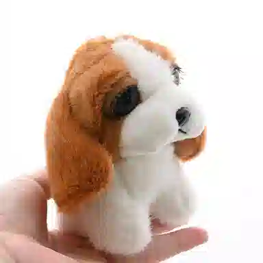 心水好物 大眼睛长睫毛仿真巴吉度犬公仔毛绒 聚酯纤维 挂件 男女同款情侣款