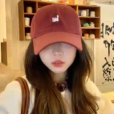 心水好物 春夏户外百搭可爱猫咪刺绣遮阳防晒弯檐 棉 鸭舌帽 男女同款情侣款