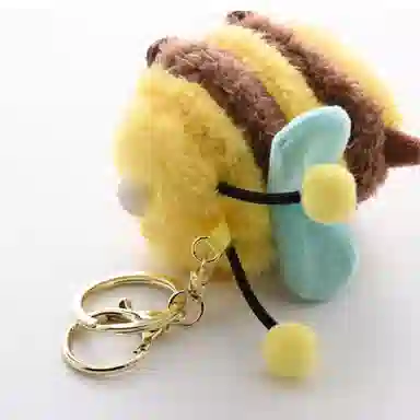 心水好物 解压吹泡泡蜜蜂可爱发泄公仔毛绒玩具 聚酯纤维 挂件 男女同款情侣款