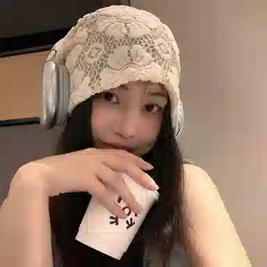 心水好物 中式纯色镂空花朵针织简约防寒显脸小 棉 帽子 女款