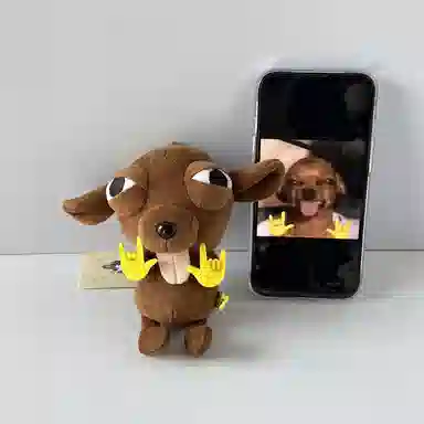 心水好物 洗袜袜沙雕抽象丑萌嘻哈吉娃娃毛绒公仔挂饰包包 聚酯纤维 挂件 男女同款情侣款