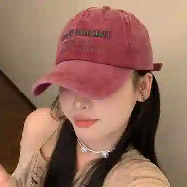 心水好物 水洗做旧复古小字母户外四季 棉 鸭舌帽 男女同款情侣款