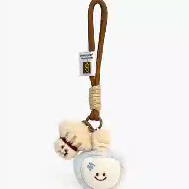 心水好物 创意毛绒乒乓球公仔钥匙扣包挂车挂书包背包 聚酯纤维 挂件 男女同款情侣款