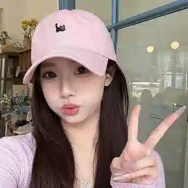 心水好物 春夏户外百搭可爱猫咪刺绣遮阳防晒弯檐 棉 鸭舌帽 男女同款情侣款