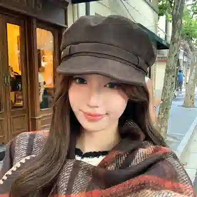 心水好物 美拉德风简约纯色休闲复古英伦可折叠画家帽 棉  贝雷帽 男女同款情侣款