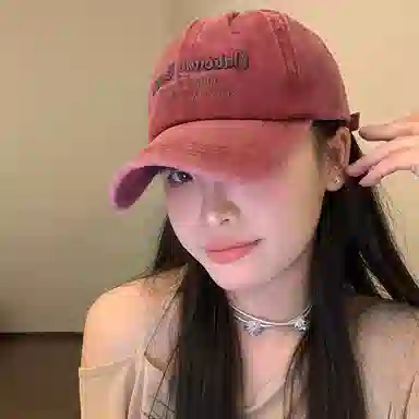 心水好物 水洗做旧复古小字母户外四季 棉 鸭舌帽 男女同款情侣款