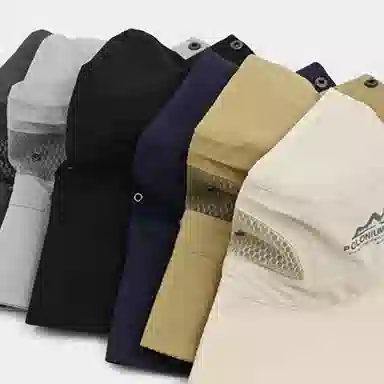 心水好物 户外休闲登山露营徒步遮阳帽大头围网眼透气防紫外线太阳帽 聚酯纤维  渔夫帽 男女同款情侣款