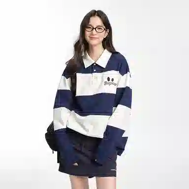 DANGEROUSPEOPLE Retro Striped Polo