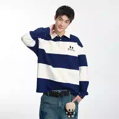 DANGEROUSPEOPLE Retro Striped Polo