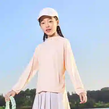 鸿星尔克儿童户外服 连帽纯色亲肤 青少年