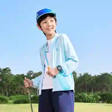 鸿星尔克儿童户外服 连帽纯色亲肤 青少年