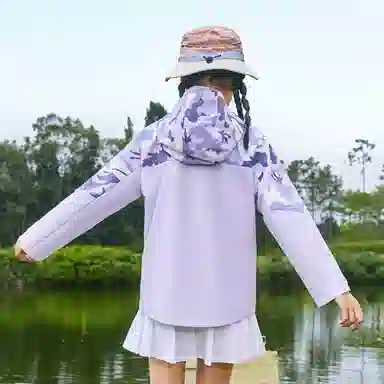 鸿星尔克儿童大衣 户外系列 亲肤百搭舒适 光谱紫 青少年