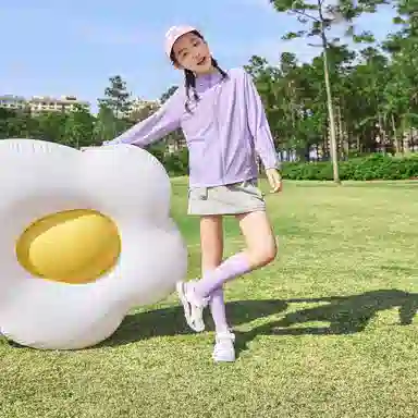 鸿星尔克儿童户外服 连帽纯色亲肤 青少年