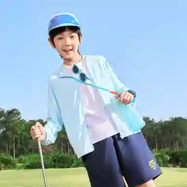 鸿星尔克儿童户外服 连帽纯色亲肤 青少年