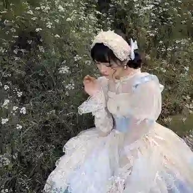 桴生 洛丽塔芭蕾兔渐变印花优雅华丽背带裙萝莉装 女款