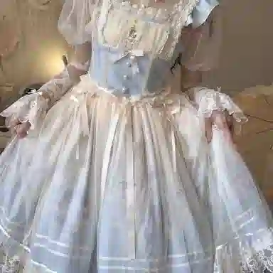 桴生 洛丽塔芭蕾兔渐变印花优雅华丽背带裙萝莉装 女款