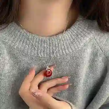 【福气满满】 七度银饰 新中式蛇年本命年平安扣平安聚财上班上学百搭生日表白好礼新年礼盒#好运 玛瑙 项链 女款