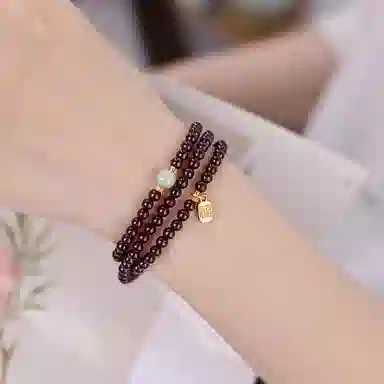 金大福 福气满满珠串 招财纳福新中式国潮转运珠轻奢高级感古风气质百搭福牌本命年转运必备叠戴手饰#好运 琉璃 手串 女款