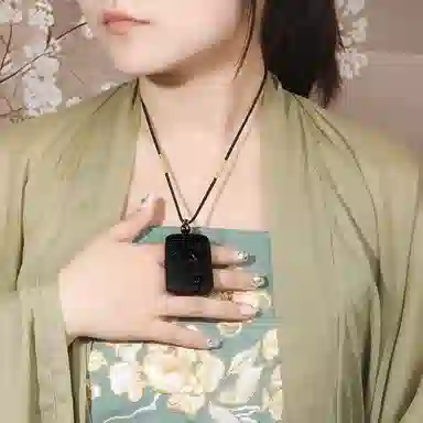 金大福 【福佑转运】大日如来精雕佛首 新中式国潮古典大气本命生肖佛  禅意文化时尚百搭配编绳 #好运 黑曜石 项链 男女同款情侣款