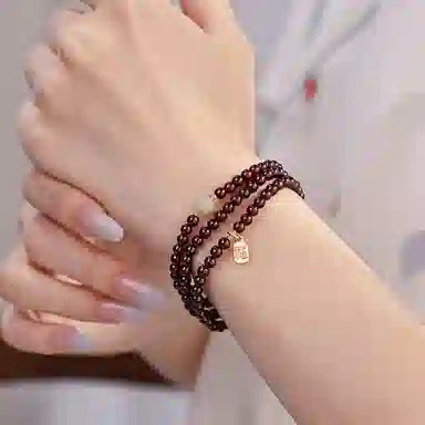 金大福 福气满满珠串 招财纳福新中式国潮转运珠轻奢高级感古风气质百搭福牌本命年转运必备叠戴手饰#好运 琉璃 手串 女款