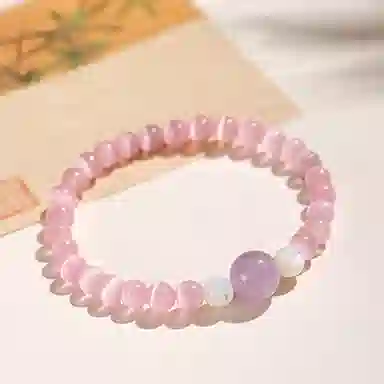 金大福 甜美气质招桃花美满早日脱单小众平安顺遂转运珠百搭招财简约高级感浪漫礼盒好运 琉璃 手串 女款