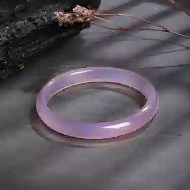 金大福 紫罗兰 紫气东来国潮新中式轻奢高级江南风百搭优雅温婉气质复古小众精致汉服旗袍#好运 玉髓 手镯 女款
