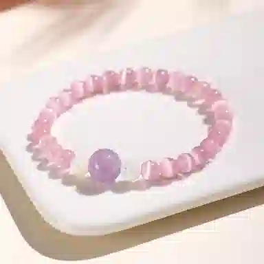 金大福 甜美气质招桃花美满早日脱单小众平安顺遂转运珠百搭招财简约高级感浪漫礼盒好运 琉璃 手串 女款