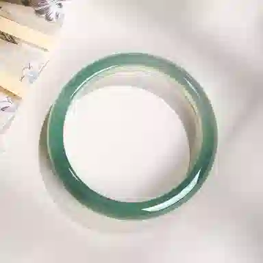 金大福 远山黛 江南温婉润玉汉服旗袍国风古典雅韵百搭宫廷风清冷感优雅轻奢气质#好运 玉髓 手镯 女款