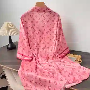 桔内 复古花纹衬衫睡裙 女款