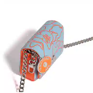 A BATHING APE Mini Crossbody Bag Blue Pink