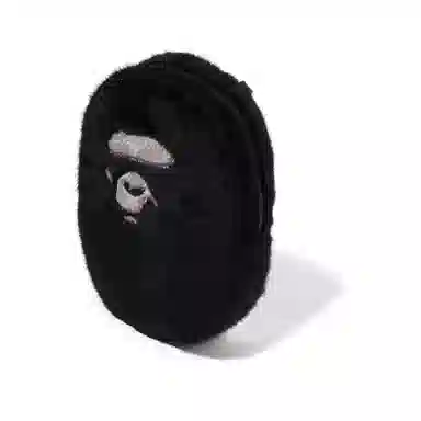A BATHING APE Plush Ape Crossbody Bag Black