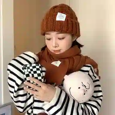 北极绒 秋冬大头围显脸小针织帽百搭保暖毛线款 涤纶 绒线帽 男女同款情侣款