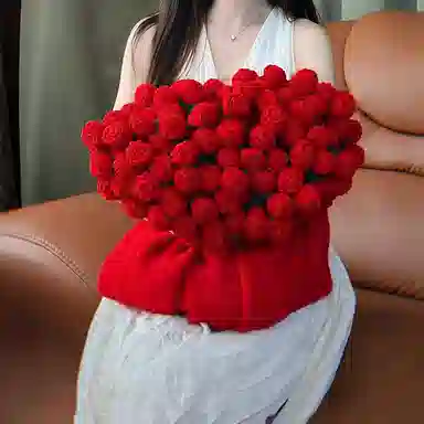 北极绒 潮流爆款手工花束毯浪漫氛围感首选 羊毛 披肩 男女同款情侣款