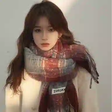 北极绒 秋冬季韩系高级氛围感加厚保暖针织两用潮流百搭 绒线围巾 男女同款情侣款