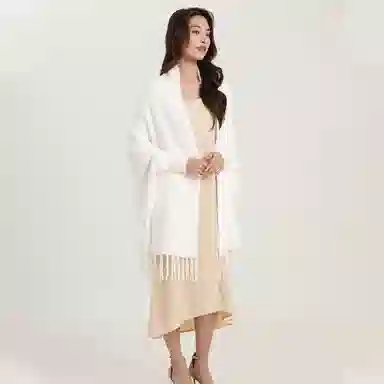 北极绒 新中式穿搭旗袍文艺外搭加厚复古国风春秋装 披肩 女款