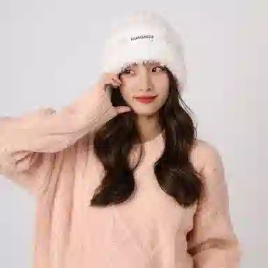 北极绒 秋冬毛绒新款时尚潮流大头围保暖防寒护耳 聚酯纤维 绒线帽 男女同款情侣款