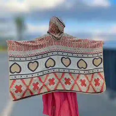 北极绒 民族风旅游穿搭 披肩 女款