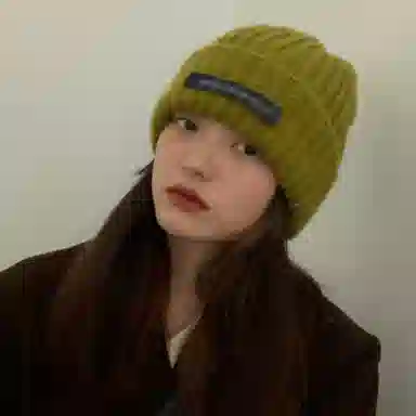 北极绒 秋冬新款时尚百搭大头围毛线显脸小保暖针织 聚酯纤维 绒线帽 男女同款情侣款