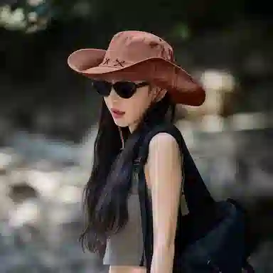 北极绒 美式复古牛仔风夏季户外登山出游百搭遮阳防晒 涤纶 渔夫帽 男女同款情侣款