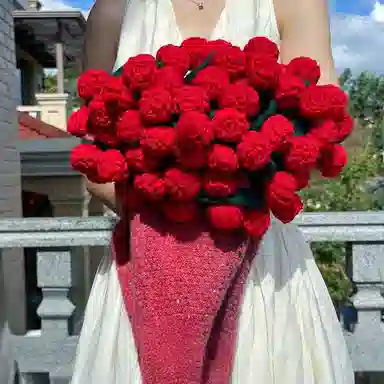 北极绒 潮流爆款手工花束毯浪漫氛围感首选 羊毛 披肩 男女同款情侣款