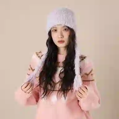 北极绒 潮流韩版小众设计感保暖百搭时尚大头围显脸小帽 聚酯纤维 绒线帽 男女同款情侣款