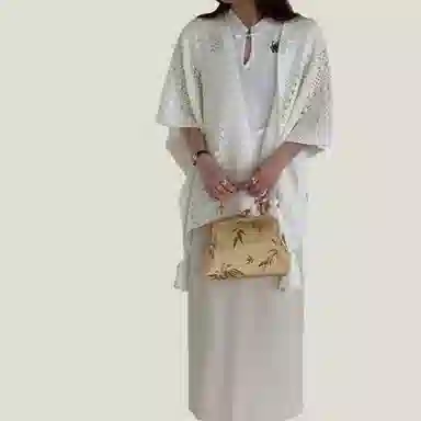 北极绒 纯色波西米亚风披风拍照外搭斗篷 披肩 女款