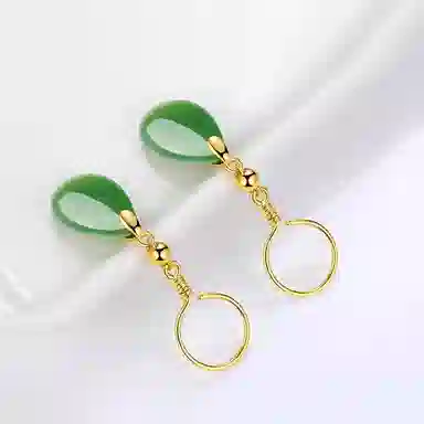 老凤祥 水滴 轻奢小众设计精致高级感 日常通勤 足金 按克计价 黄金耳环 女款