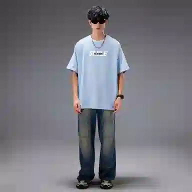 A.X.S.K Striped Oversized Pullover Tee