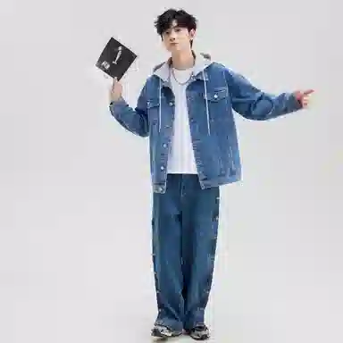 A.X.S.K Vintage Detachable Hood Jacket Set